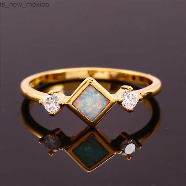 

band rings white round crystal engagement ring antique gold silver color wedding ring blue opal square stone rings for women jewelry r230831