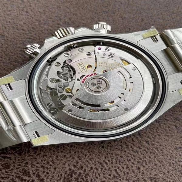 

40mm 12 2m men watch 904l steel bezel clean version 4130 automatic mens watches chronograph 116500 montre de lu170f, Slivery;brown