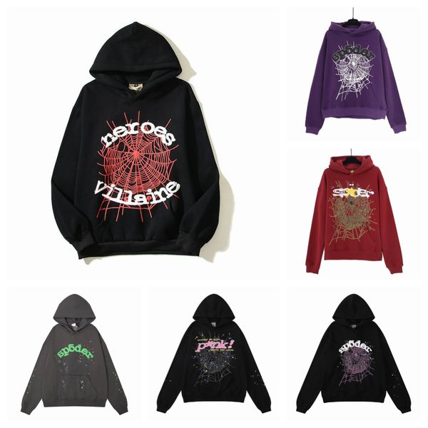 

mens hoodies sweatshirts 2023 new sky blue sp5der hoodie men women shelu hip hop young thug spider hoodie world wide 555555 sweatshirts prin, Black