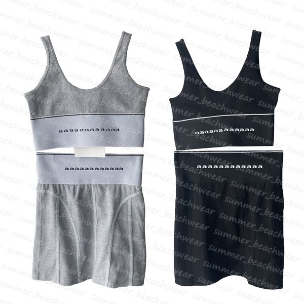 

women sport crop two piece dress high waist tight skirt letter print skirts half zipper skirt, White