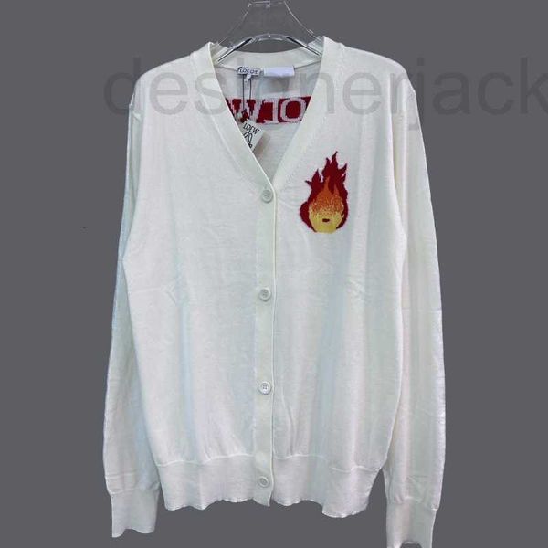 

women's sweaters designer co branded hal's mobile castle letter knitted cardigan men's coat air conditioned shirt 26v6, White;black