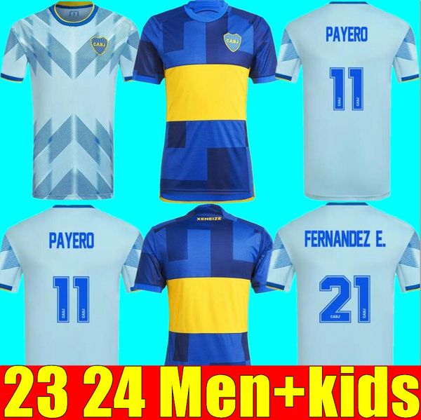 

23 24 boca juniors medina villa soccer jerseys home away 3rd fernandez benedetto zeballos maradona maillots romero varela vazquez football s, Black;yellow