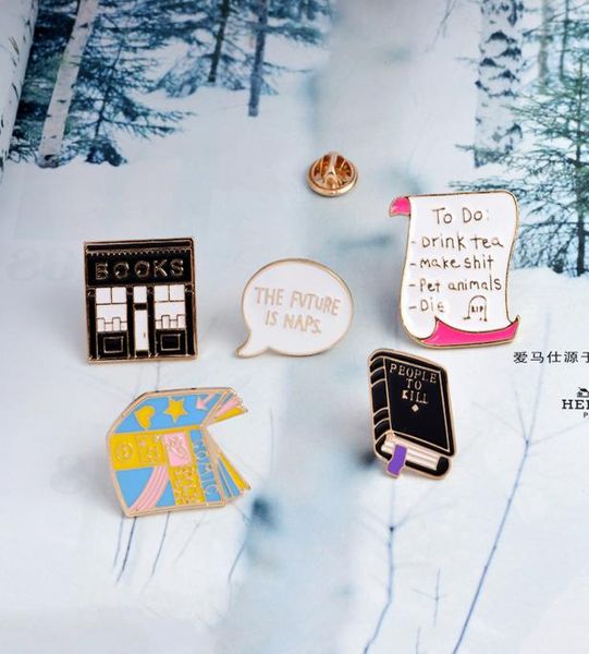 

decoration bookstore dialog quotthe future is napsquot announcement rules gifts for kids girls brooches creative pins1051612, Gray