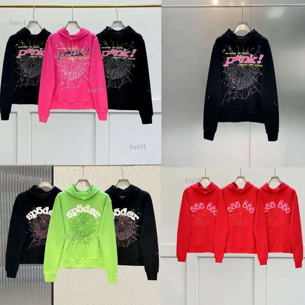 

spider pink sp5der hoodies spider 555 young sweatshirts pink spider hoodie hoodies designer streetwear thug 555555 angel hoody men407, Black