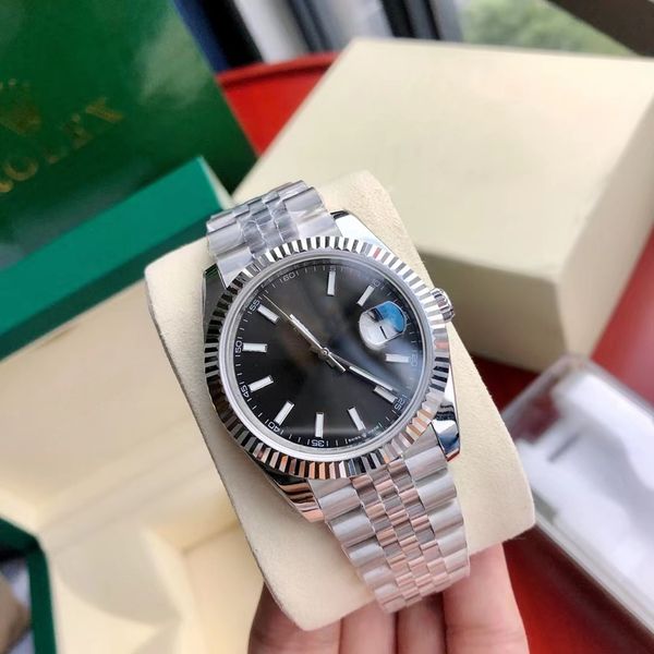 

with original box high-quality luxury white watch 41mm president datejust 116334 sapphire glass asia 2813 movement mechanical automatic mens, Slivery;brown