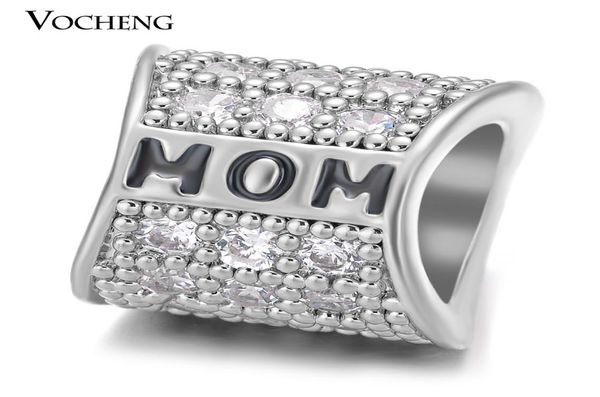 

vocheng endless charms cz stone mom 3 colors brass material interchangeable mother039s day gift fit lambskin bracelet vc2251803576, Bronze;silver