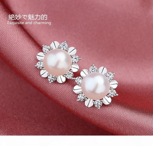 

designer earrings designer charms pearl earrings suitable for social gathering party charm ear jewelry 925 silver ohrringe weddin3390018, Golden;silver