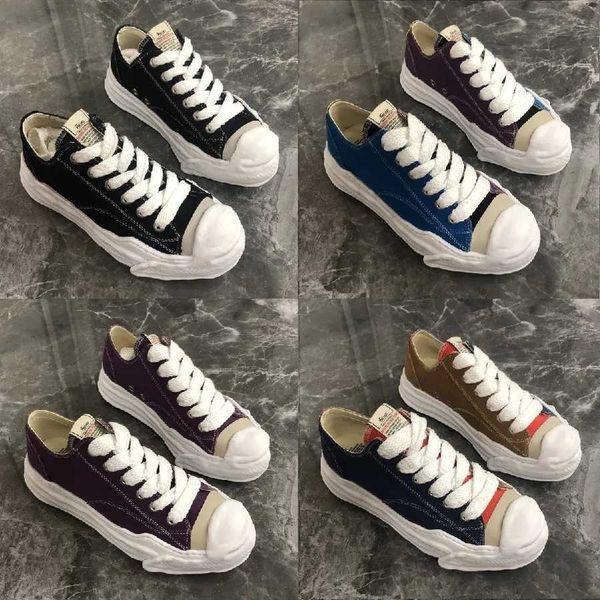

2023 designer trainers co mmy dissolving shoes men sneakers platform sneaker leather trainer mihara yasuhiro yu wenle thick soled lovers&#03, Black