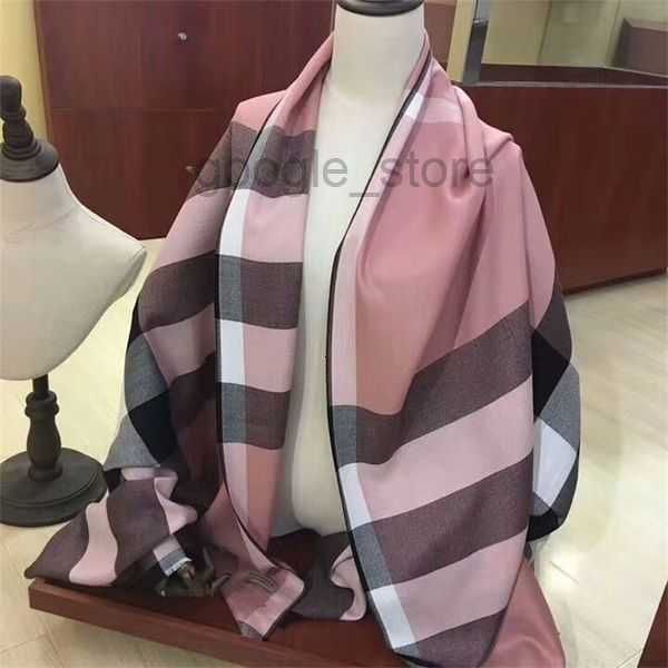 

wholesale silk scarf designer cotton long scarves fashion luxury shawls necks winter wool women wraps striped plaid printed headscarvesw3hz, Blue;gray