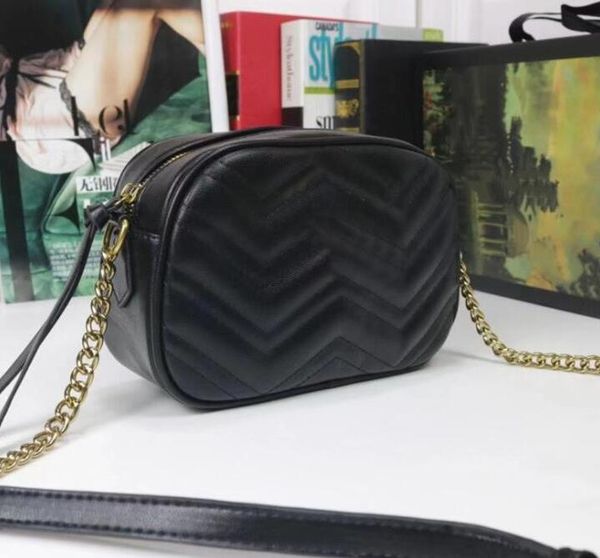 

women black marmont shoulder bags luxury chain crossbody bag handbags famous designer purse female message bag purset654
