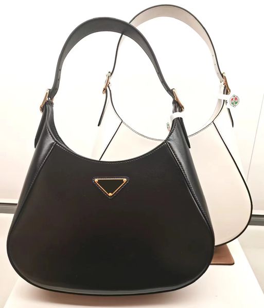 

designer bag tote bag totes luxury handbags women's fashion cleo real leather large capacity cross body patent half moon bag chritsmas