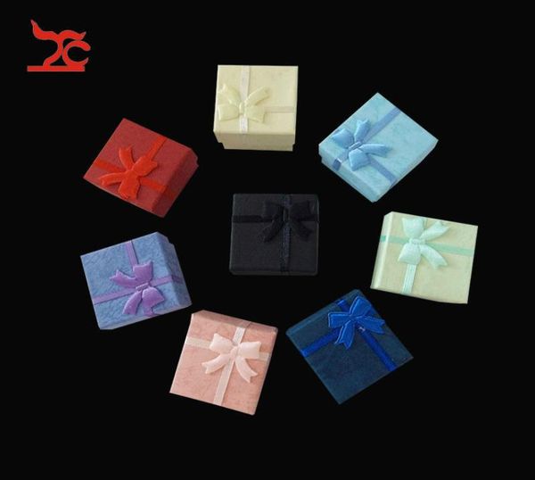 

jewelry packaging boxes chirstmas new ring earrings necklace 4x4cm jewelry gift packaging small paper box 1358749, Black;white