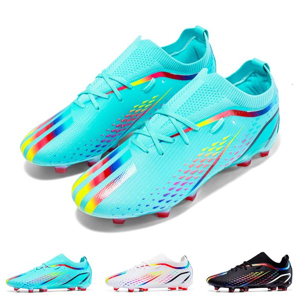 

athletic outdoor society soccer cleats football boots for men long spike soccer shoes kids outdoor ankle trainers wholesale 230830, Black