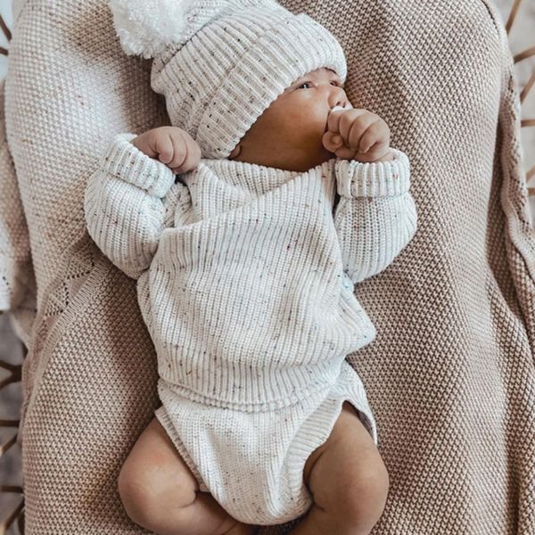 

pullover autumn winter 0 3yrs children clothing casual loose sweater baby girls boys knitted kids 230830, Blue