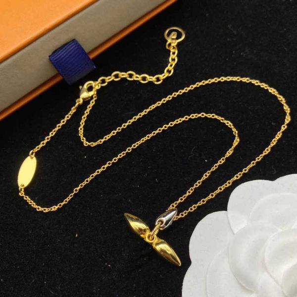 

fashion luxury classics necklaces pendants brand designer 18k gold letter choker pendant necklace chain men women cuban link jewelry gifts z, Silver