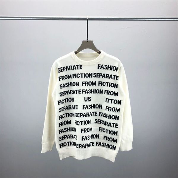 

2023 autumn and winter pullover long-sleeved fashion sweater for men and women the same classic black and white sweater v208, Black;brown