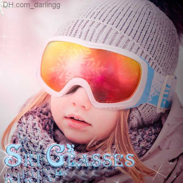 

ski goggles outdoor children snow eyewear winter anti fog baby boy glasses double layer girls mountain toddler kids q230901