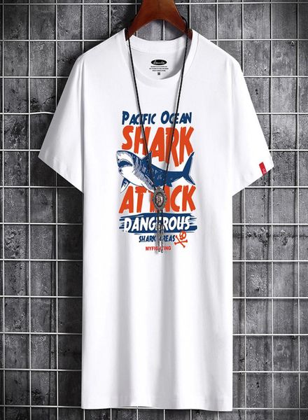 

mens designer t shirts summer clothes simple streetwear fashion alphabet big fish print cotton short sleeve tshirt casual men tee 4911497, White;black