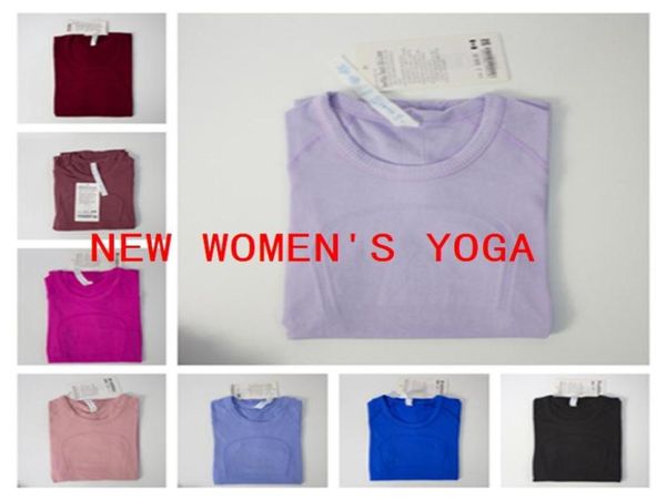

women yoga tshirts highelastic breathable running quick drying seamless short sleeve sportcycling gym wear6717324, Blue