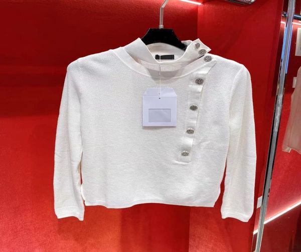 

new autumn winter turtleneck sweater women hollow out single breasted decoration solid color crochet knitted pullover4848609, White;black