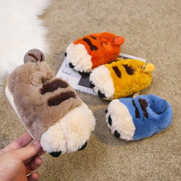 

slipper cute tiger p family slipper for children designer funny cl animals indoor baby shoes slides boys girls kids home slippers l0831, Black;grey