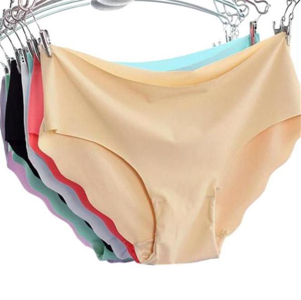 

2020 1pc women bueaty underwear invisible thong cotton spandex drawers gas seamless crotch solid undies 947760806, Black;pink