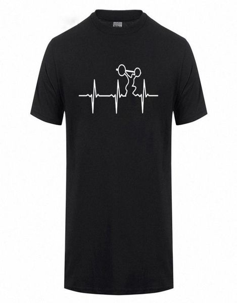 

heratbeat of weightlifter t shirt funny birthday gift for men dad father husband gymer fitness bodybuilding fit t shirt y2001 k44p#4182881, White;black