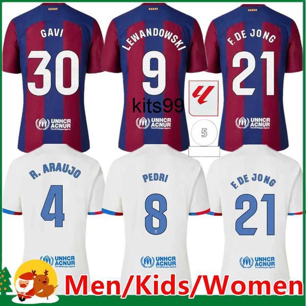 

fans version 23 24 lewandowski soccer jersey pedri gavi camiseta de futbol 2023 2024 ansu fati barca football shirt men women / kit kids mai, Black;yellow