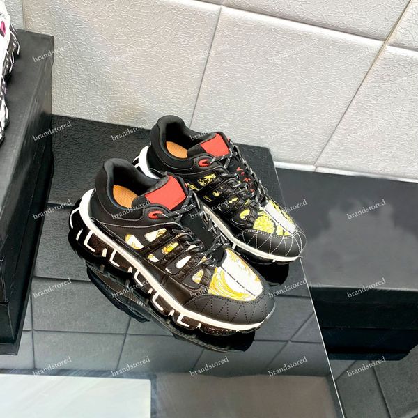

trigreca sneakers designer trainer men women shoes thick bottom flat shoes luxury fashion italy black brown green orange pink outdoors train