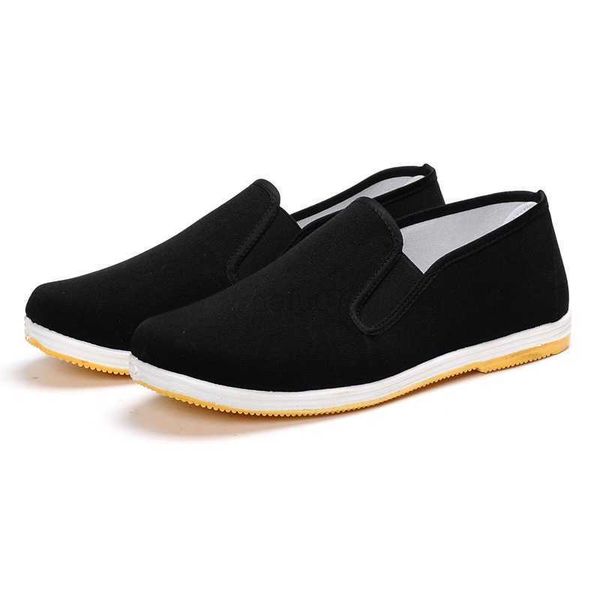 

dress shoes old beijing cloth shoes for men traditional chinese style kung fu bruce lee tai chi retro rubber sole shoes 38-45 l0831, Black