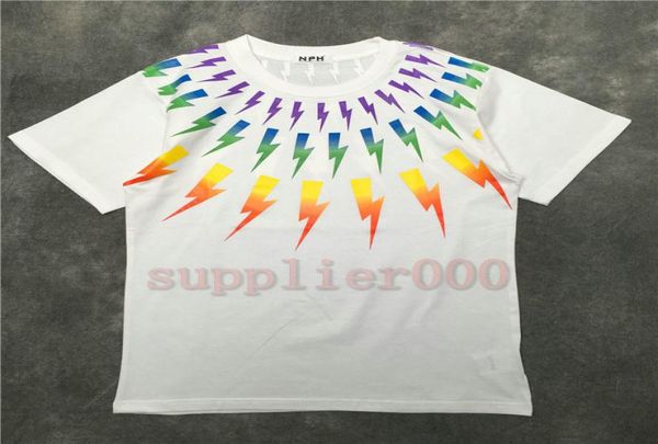

mens color geometry printing t shirts fashion rainbow print t shirt womens cool designer tshirts untee4704522, White;black