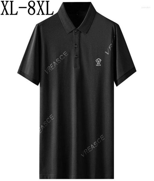 

men039s polos 8xl 7xl 6xl 2022 summer short sleeve luxury mens shirts casual loose shirt men fashion homme9207675, White;black