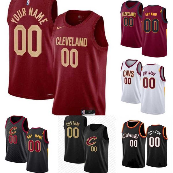 

men women youth cleveland''cavaliers''custom 21 mamadi diakite donovan 45 mitchell 4 evan mobley 10 darius garland lebro, Black;red