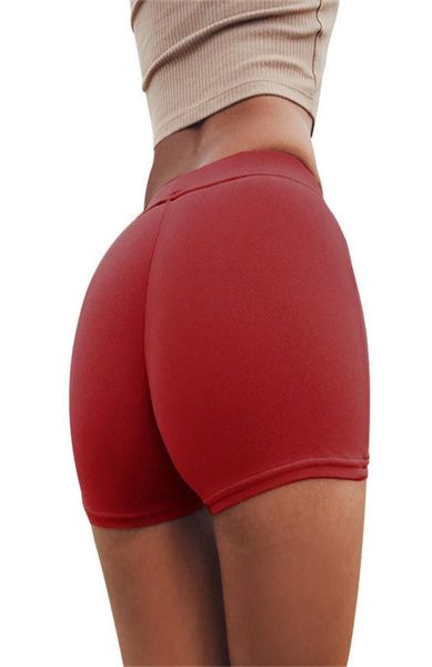 

lady elastic underwear europe russia fashion women red blue solid color cute slim tight protruding hips gym party shorts pant9623664, Black;pink