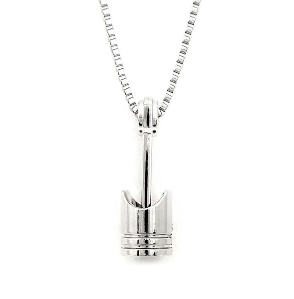 

mini engine piston pendant stainless steel necklace biker motorcycle enthusiast torque necklaces men punk rocking jewelry sn632662026, Silver