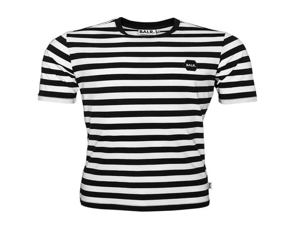 

men balr t shirt stripe tee shirt balred letter printing cotton euro size fitness tshirt9333225, White;black