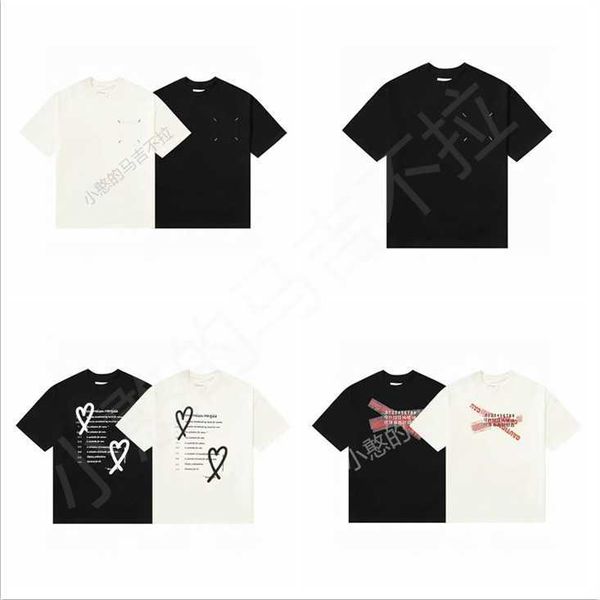

designer t shirt tested short sleeve men's and women's loose pocket love rubber stripes small fashion brand couple t-shirt, White;black
