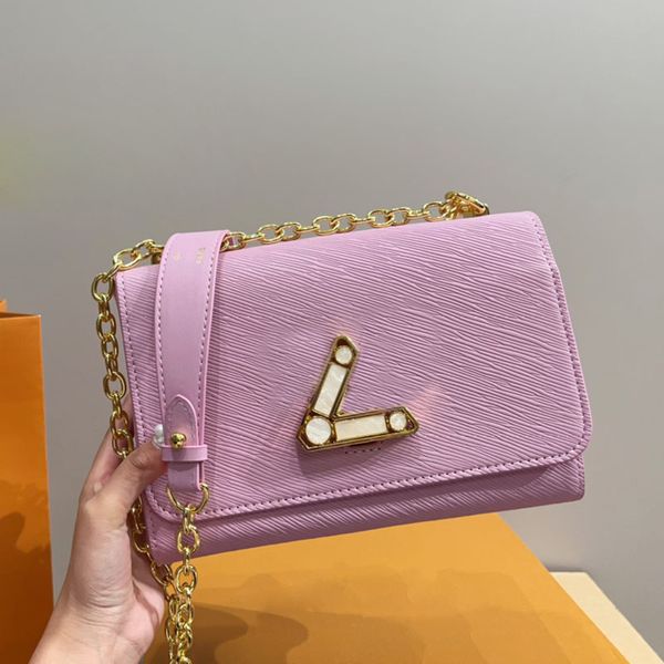 

hollow out stone decoration v lock women designer water ripple flap twist bag gold metal hardware chain lady cross body shoulder handbag 5 c