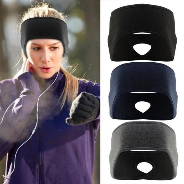 

outdoor fleece ponytail headband yoga running fitness sports warm sweatband254j