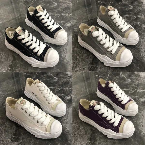 

2023 new maison mihara yasuhiro dissolved shell head mmy shoes for men thick soled youth breathable board shoes for new small lovers sneaker, Black