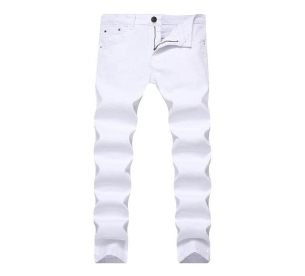 

mens jeans stretch skinny slim color denim chino pants for men casual jeans pants men sweat clothes khaki black red white3820148, Blue