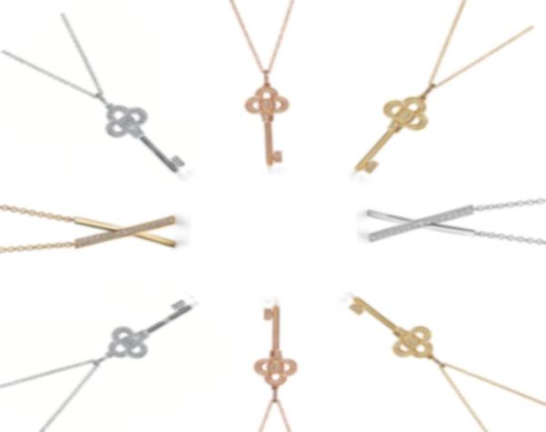 

100 sterling silver diamond hourglass key hollow necklace pendant heart petal women039s high jewelry gift 45cm6036118