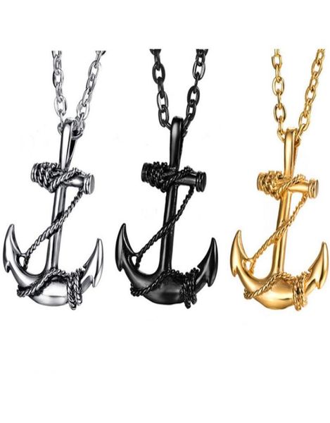 

vintage gift anchor necklace0123456789101112133357042, Silver