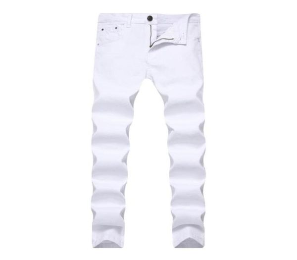 

mens jeans stretch skinny slim color denim chino pants for men casual jeans pants men sweat clothes khaki black red white5261015, Blue
