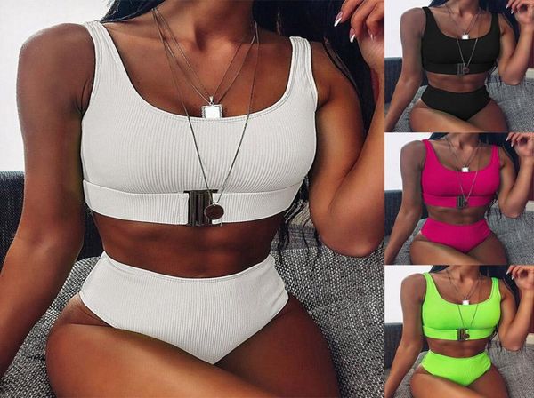 

women high waist bikini sets fashion women039s sets sporting biquini push up swimwear female bathing suit summer beachwear3151882, White
