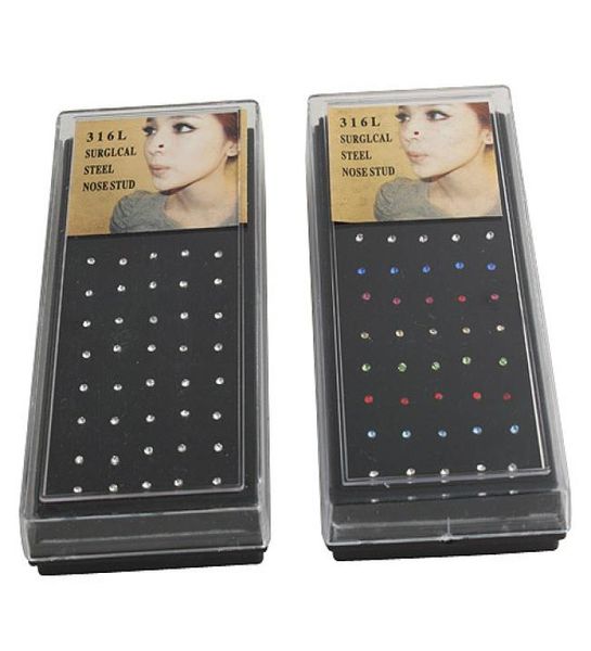 

316l surglcal steel nose stude nose rings body art piercing jewelry stainless steel nose open hoop ring earring studs nose piercin9705859, Silver