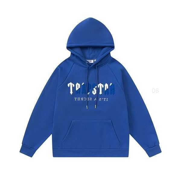 

trapstar brand tracksuit classic embroidery mens hoodie sportswear men's warm set loose hoodies sweatshirt jogging designers clothes fk, Black