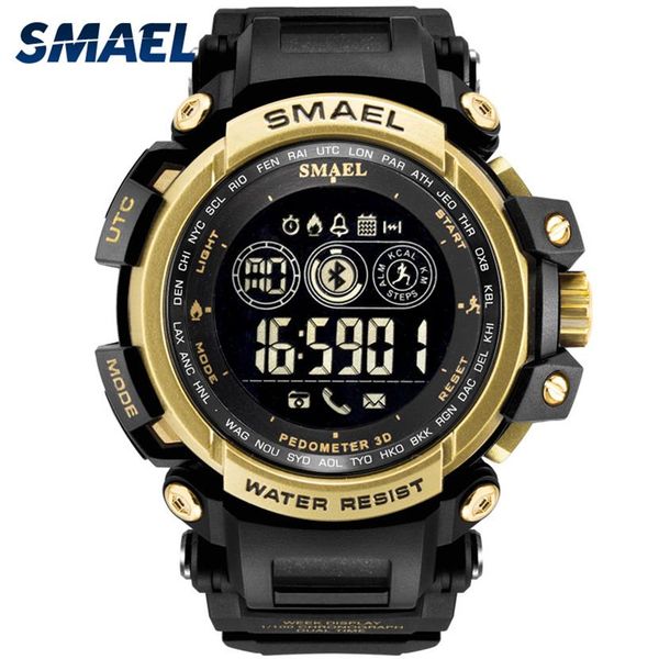 

men digital wrist watches led display smael watch for male digital clock men sport watches big dial 8018 wtaerproof men watches223k, Slivery;brown