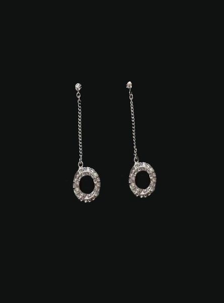 

fashion diamond earrings aretes for lady women party wedding lovers gift engagement jewelry for bride with box2255478, Silver