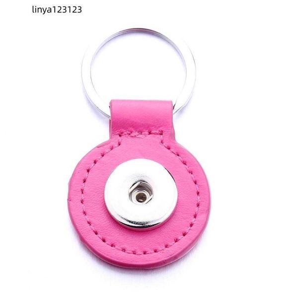 

key rings square leather keychain jewelry 18mm snap buttons ring chain fit snaps keyring drop delivery dhhhs, Slivery;golden